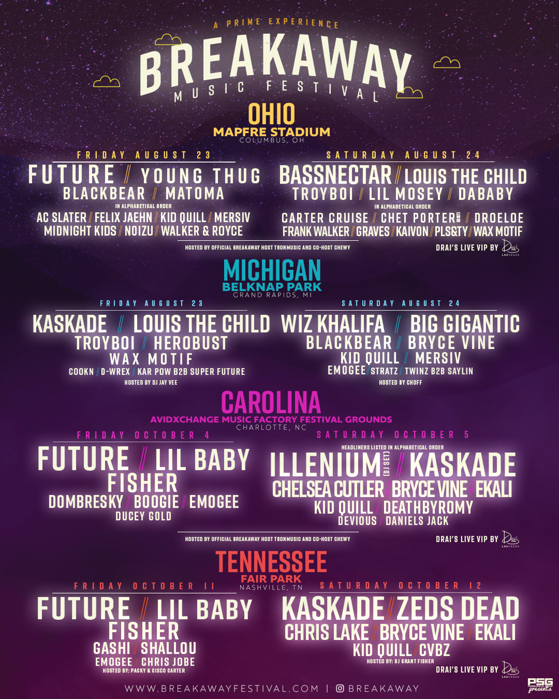 Breakaway Music Festival Announces 2019 Lineups EDM Maniac