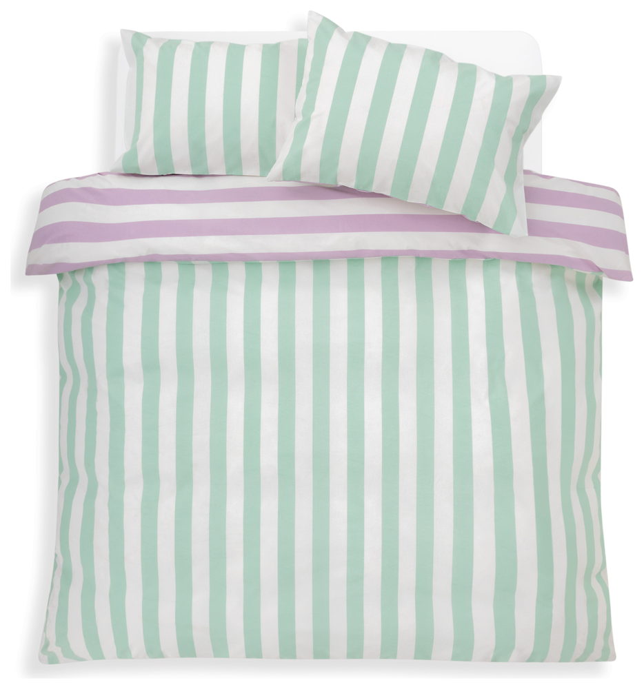 Habitat Trend Wide Stripe Bedding Set - Double, £20