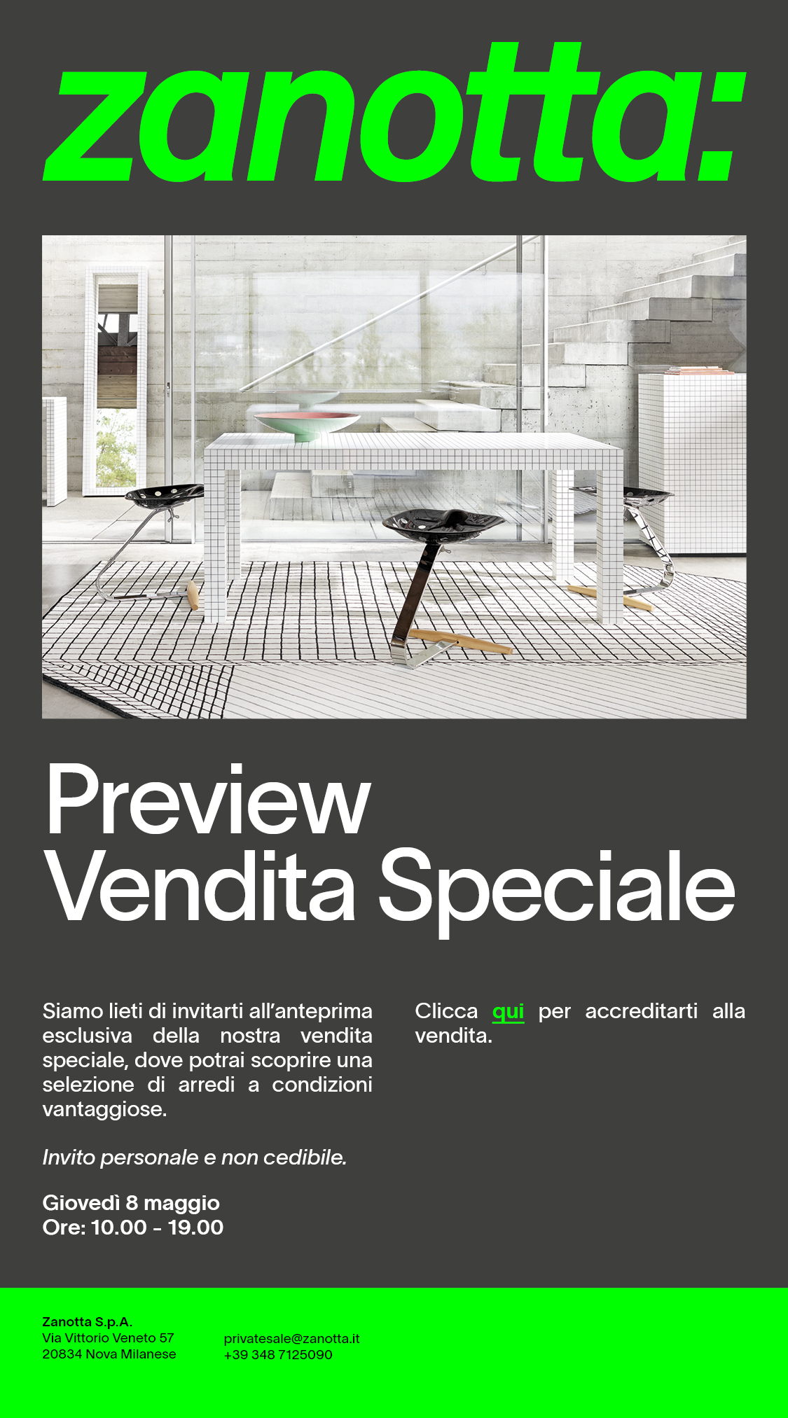 Zanotta Vendita Speciale 
