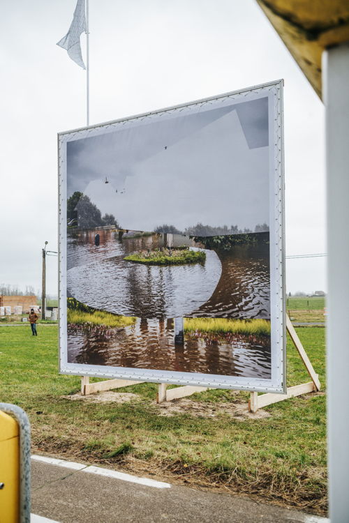 Kunst aan de Maas.
Olivier Goethals, Rijksweg Elen.
Foto © Boumediene Belbachir