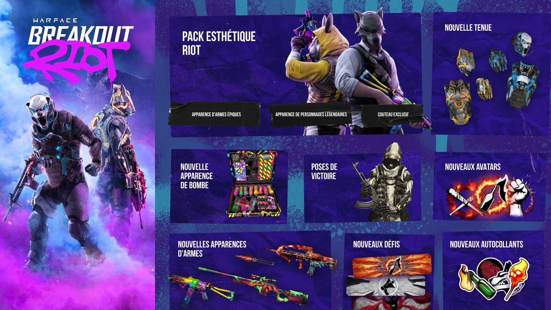 Le Pack Esthétique Riot contient de nombreux objets thématiques exclusifs à la nouvelle saison.