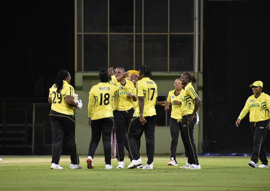 Jamaica celebrating wicket