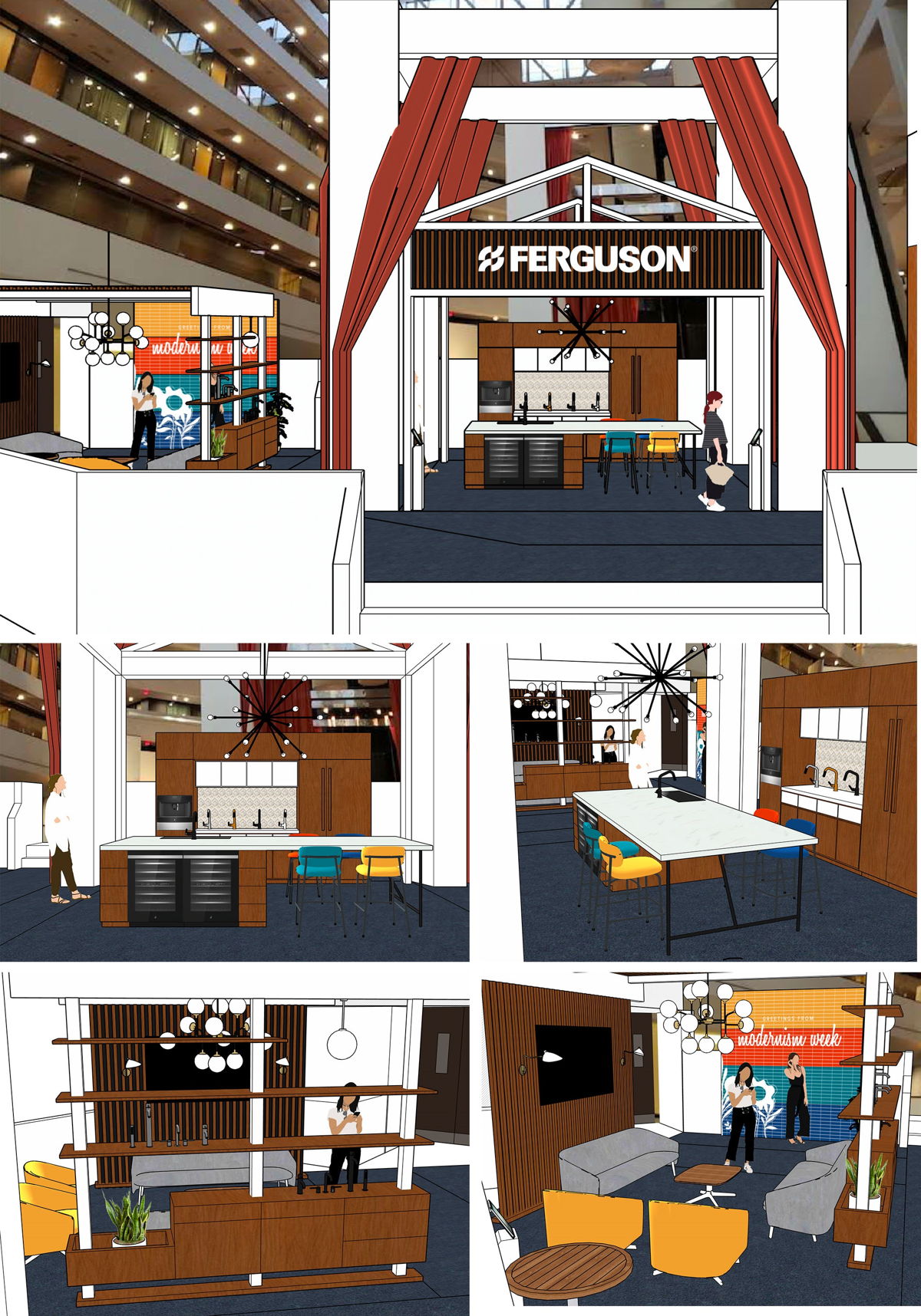 Ferguson Bath, Kitchen & Lighting Gallery CAMP Interactive Booth Rendering