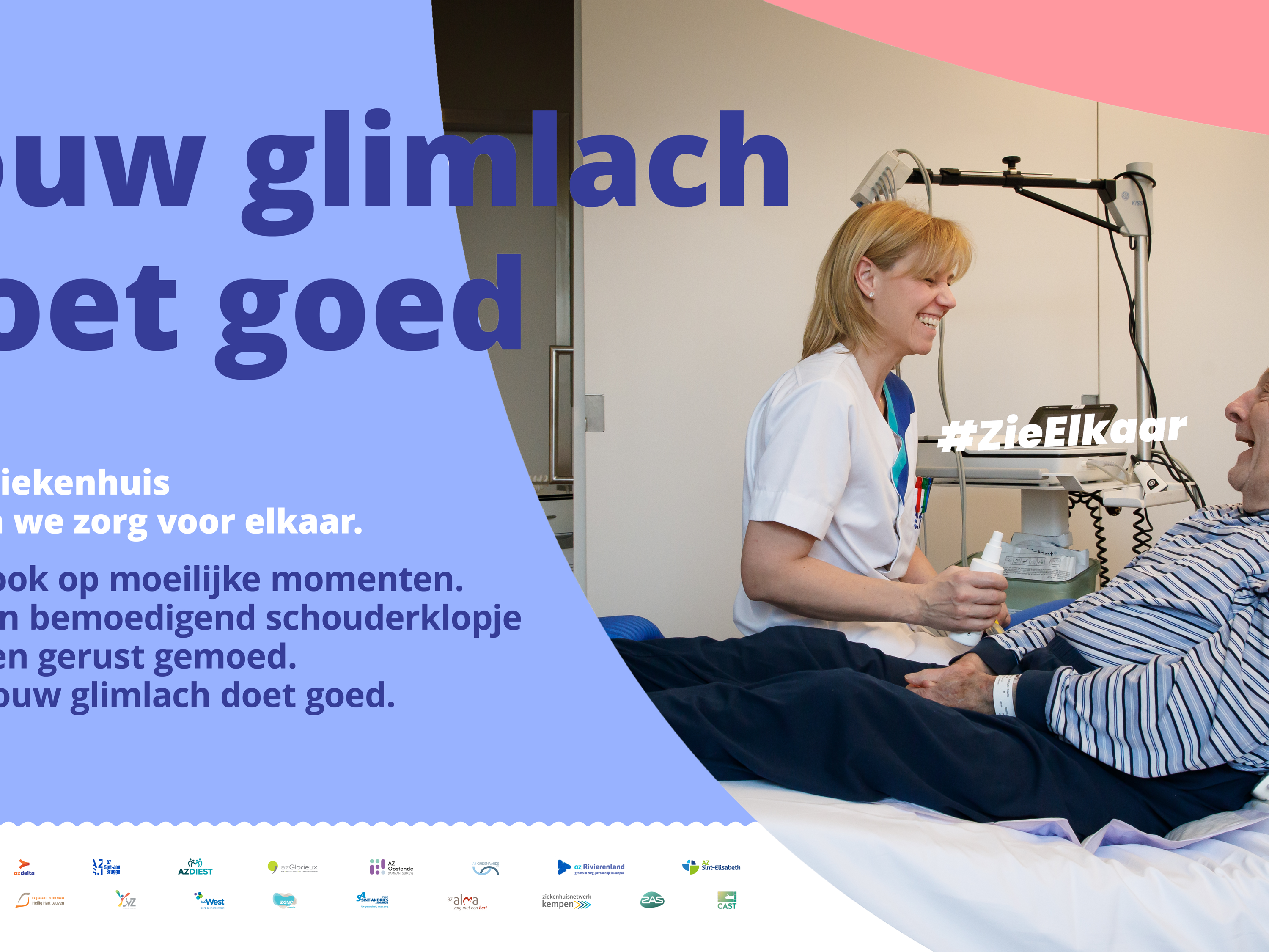 #ZieElkaar: campagne tegen agressie in ziekenhuizen zet in op universele glimlach