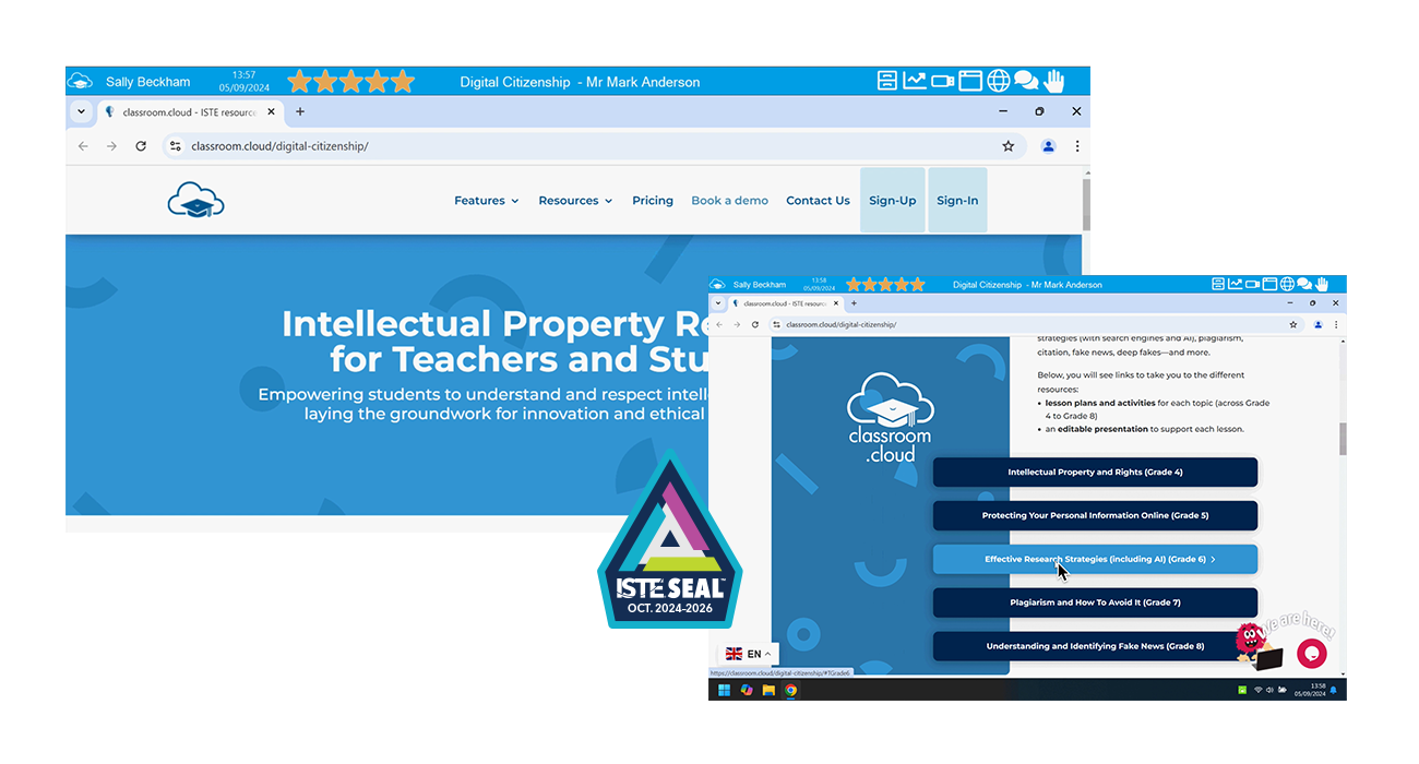 classroom.cloud from NetSupport has earned the prestigious ISTE Seal for aligning with ISTE Standards, validating high-quality learning design, user interface, and supporting research-backed teaching practices! https://classroom.cloud/iste-seal/