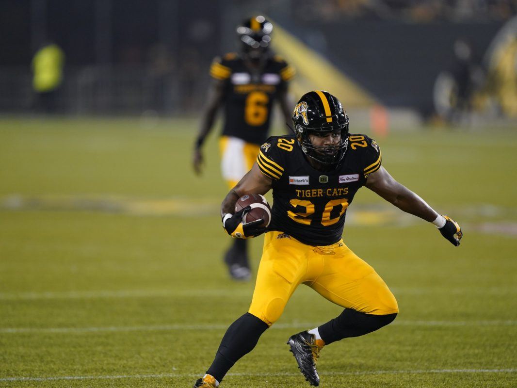 Irons in game action for Hamilton - Photo Courtesy: Hamilton Tiger-Cats