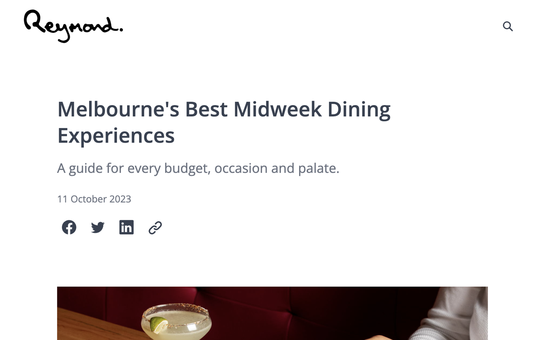 Dining Experiences for every budget, occasion and palate