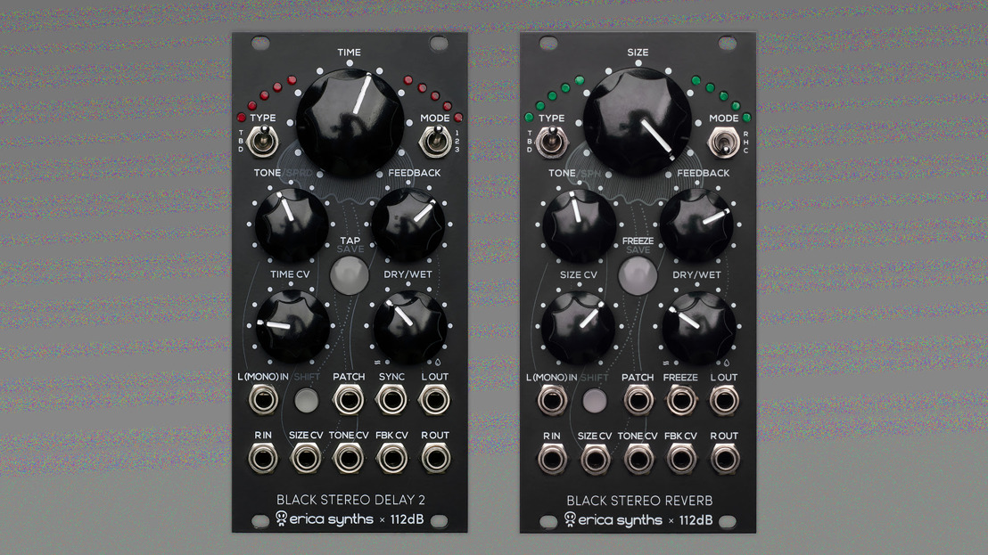 Erica Synths Announces Black Stereo Delay 2 & Black Stereo Reverb