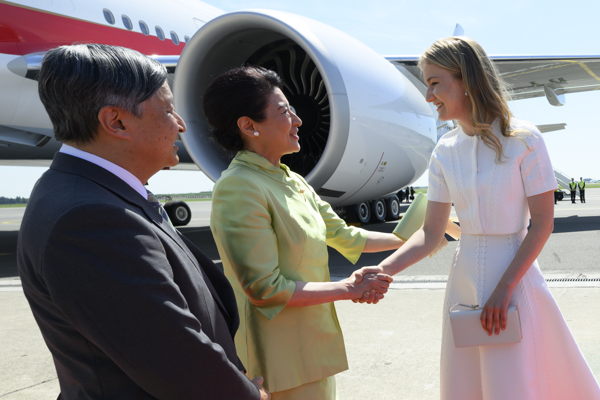 Japanese Imperial couple arrives in Belgium for state visit