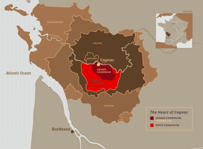 Mapa de la región en Francia