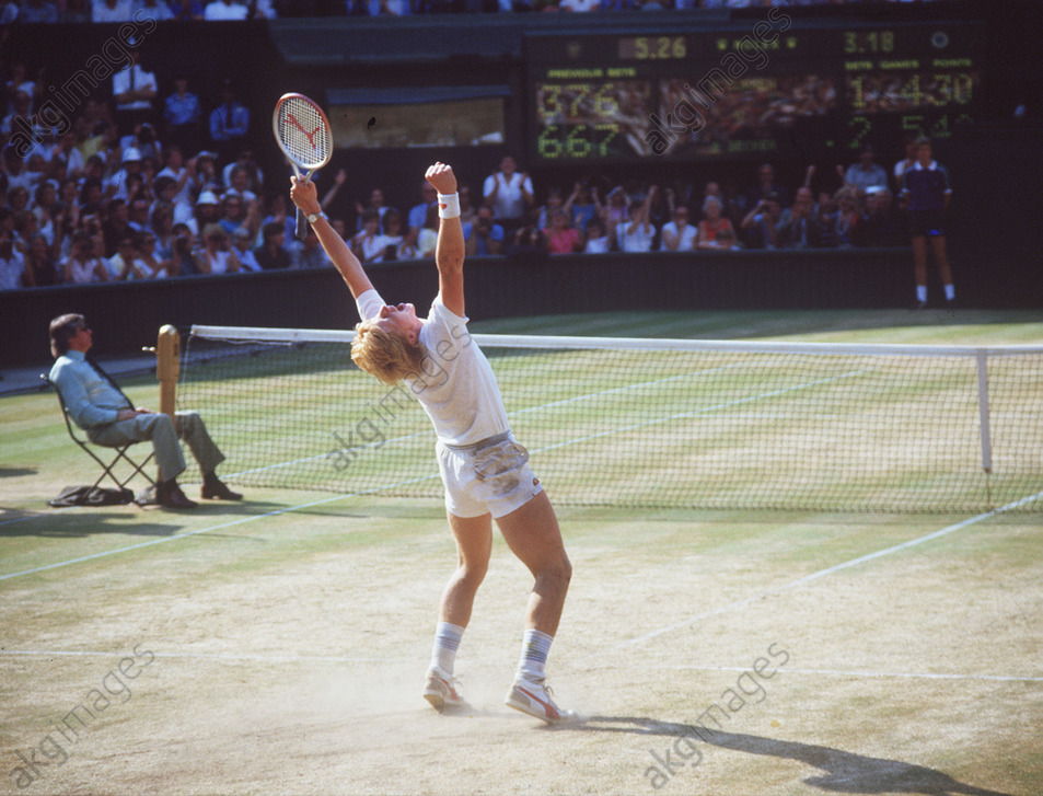 AKG5763080 - Boris Becker at Wimbledon, 7 July 1985