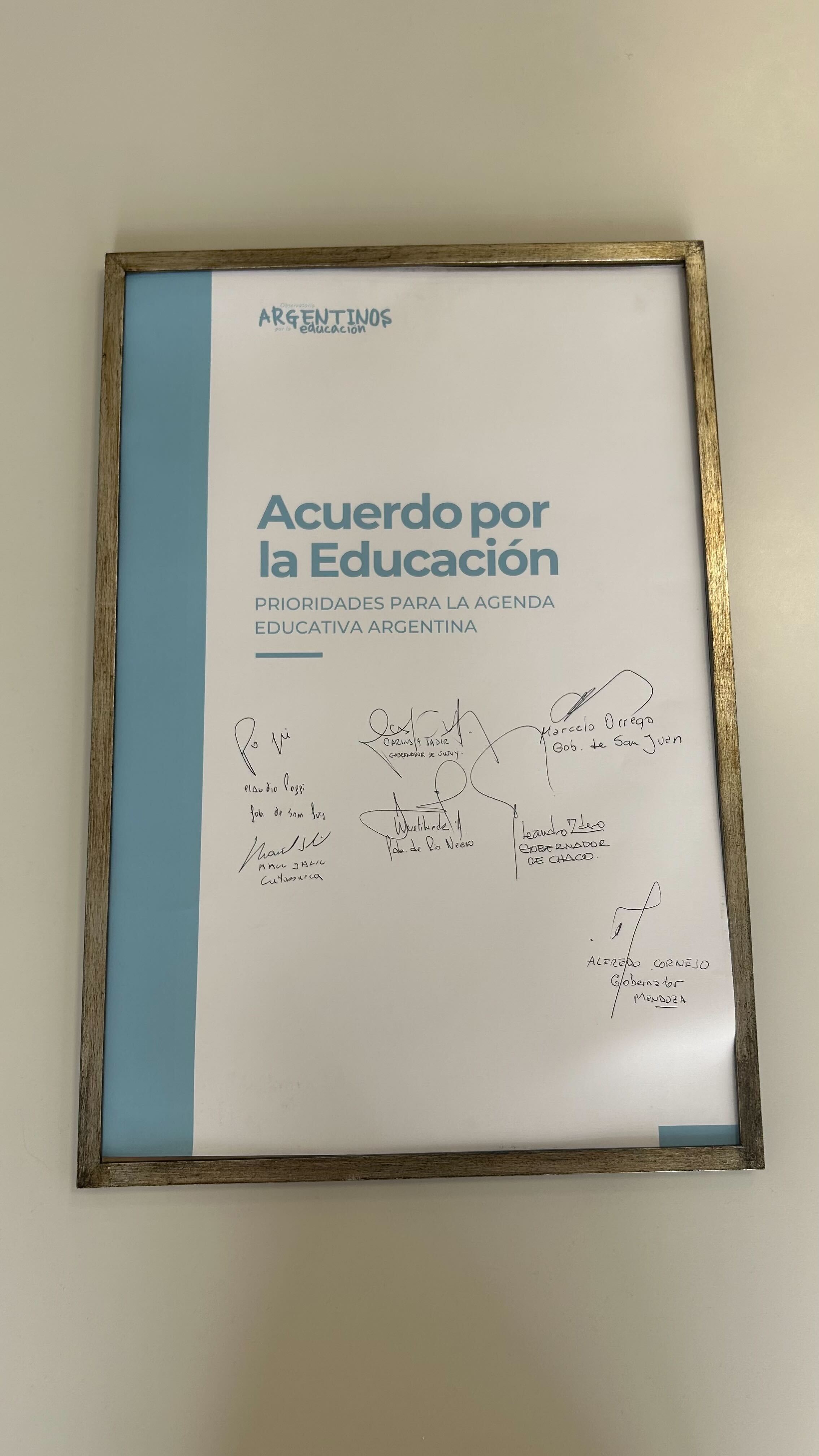 Firmas del Acuerdo por la Educación