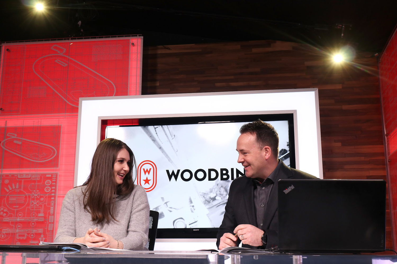 Monique and Chad in studio at Woodbine Mohawk Park (New Image Media)