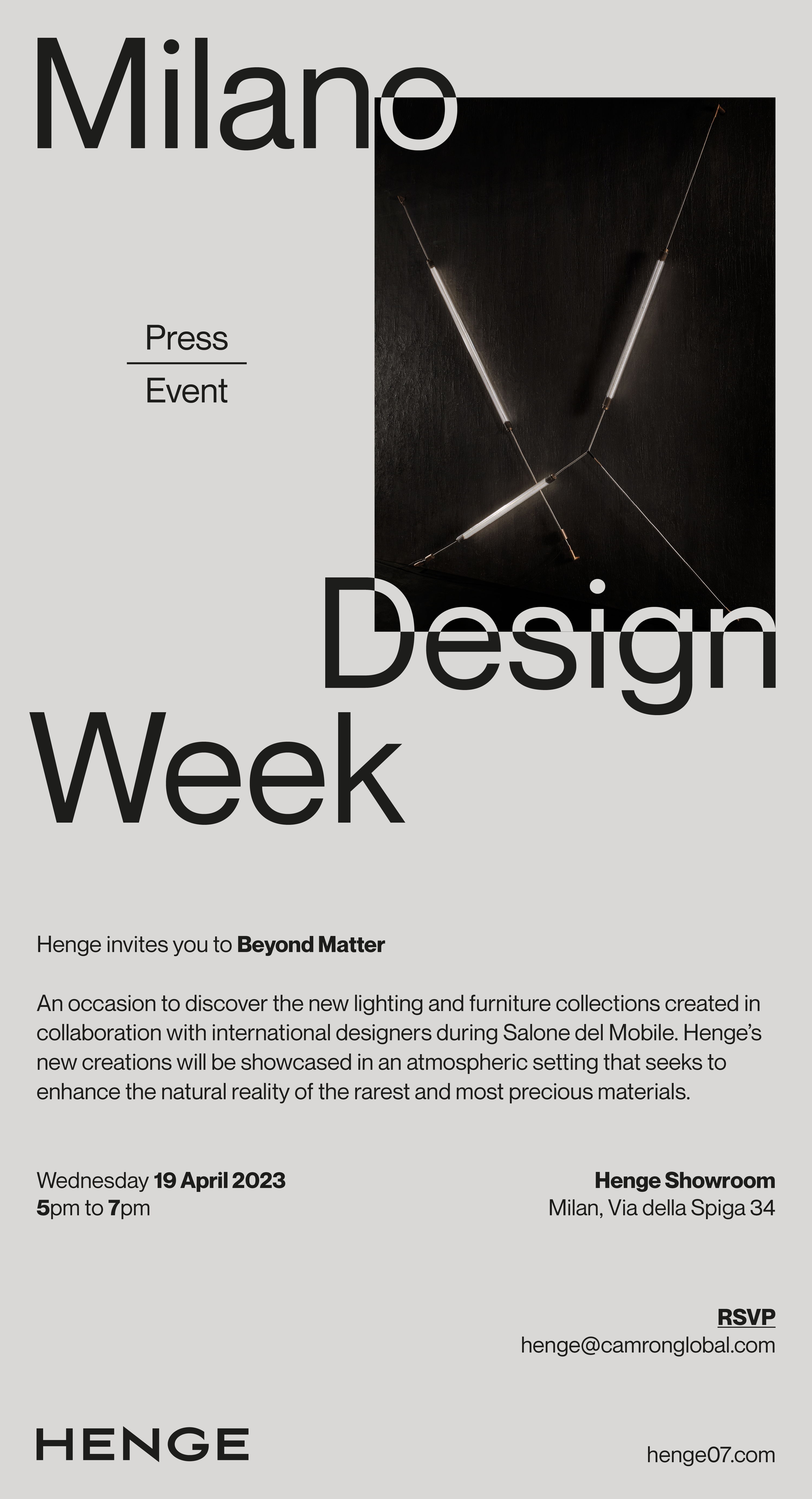 Henge Press Preview at Milan Design Week 2023