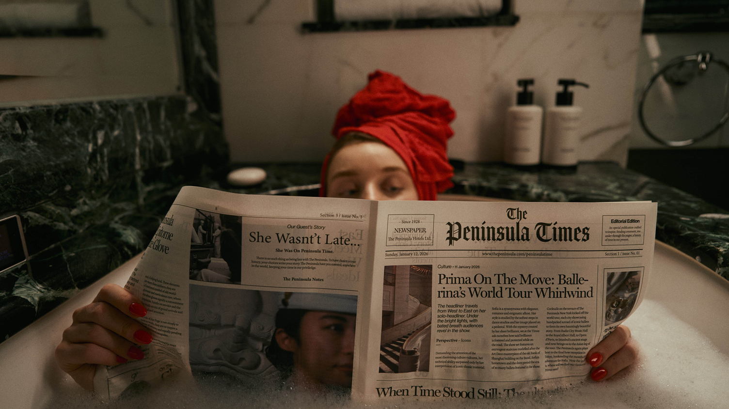 En The Peninsula Hotels, los húespedes nunca llegan muy temprano ó muy tarde: viven en “Peninsula Time” 