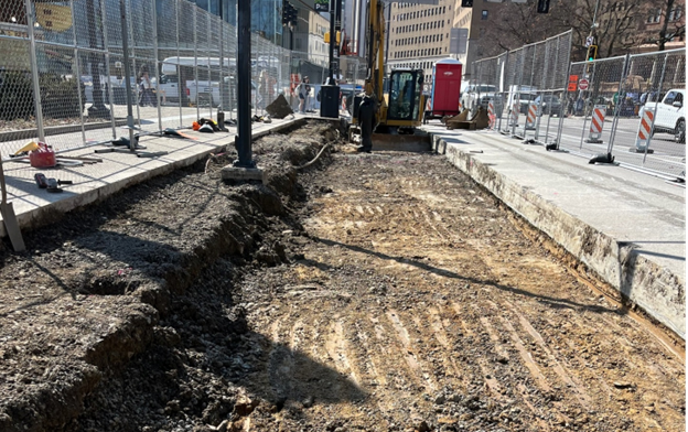 Work zone on Forbes Avenue between Schenley Drive and Schenley Drive Extension Work zone on Forbes Avenue between Schenley Drive and Schenley Drive Extension