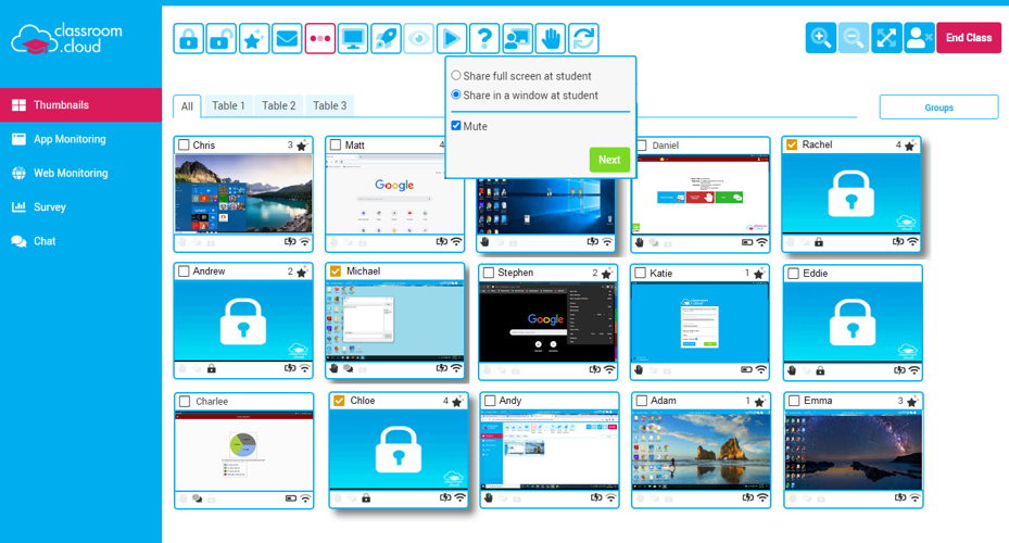 classroom.cloud is the latest classroom management platform from the well-respected edtech company, NetSupport. With classroom.cloud, teachers monitor student internet and tech use, keeping them on-task and engaged, even drawing them back to the right website or app when needed. classroom.cloud is the latest classroom management platform from the well-respected edtech company, NetSupport. With classroom.cloud, teachers monitor student internet and tech use, keeping them on-task and engaged, even drawing them back to the right website or app when needed.