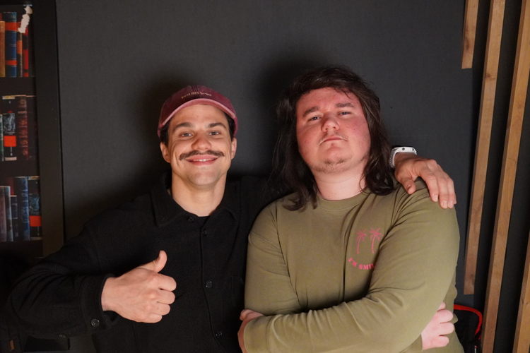 Kevin met zijn eerste gast, Average Rob