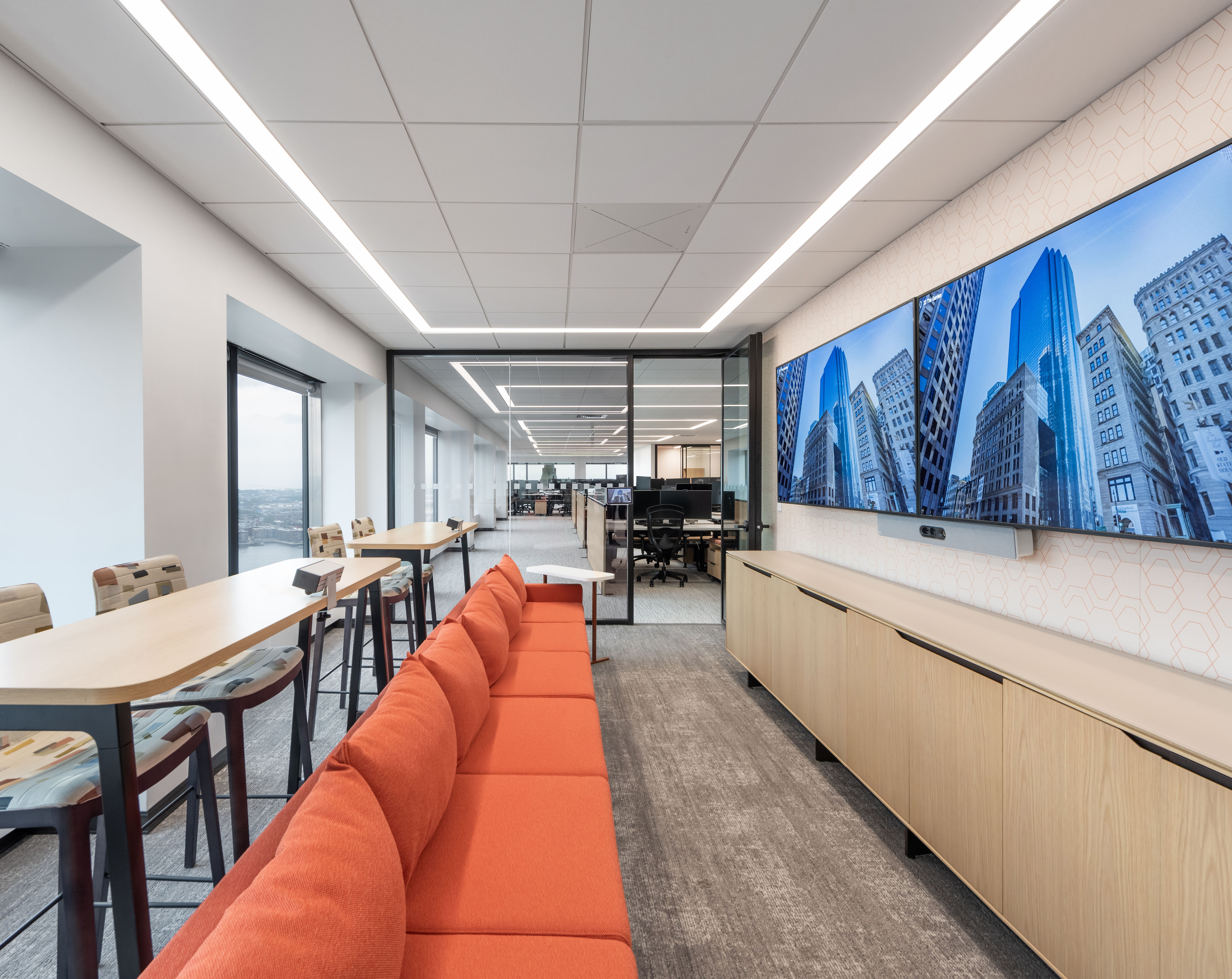 Conference Room A in the customer's Boston Headquarters