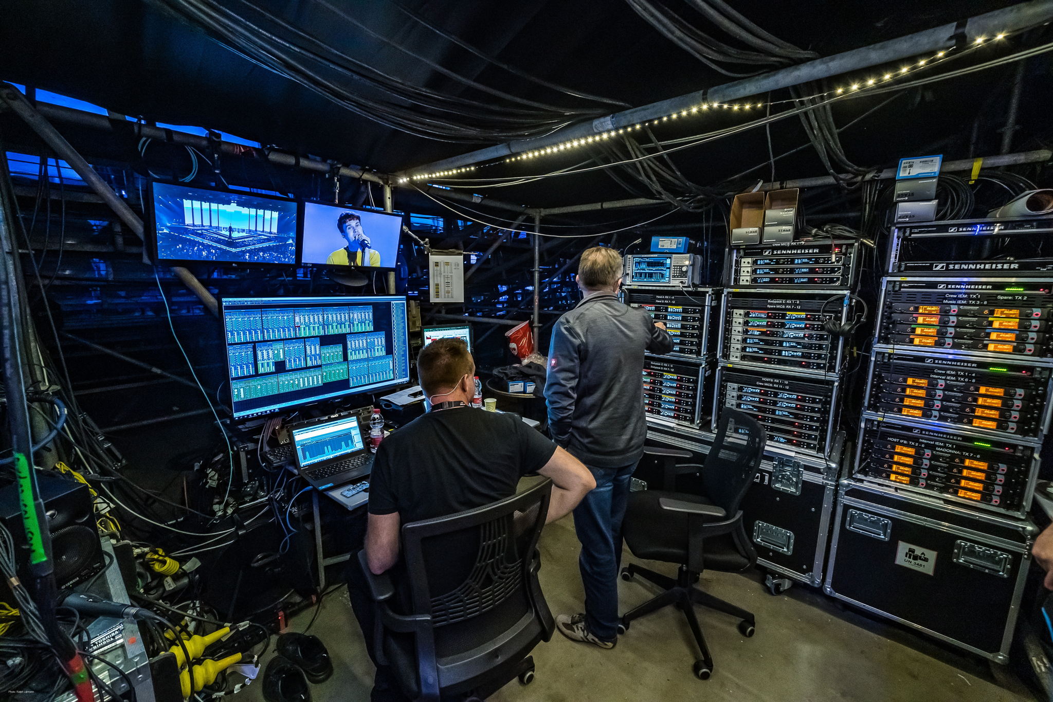RF World accommodated ​ 44 two-channel microphone receivers and 21 two-channel in-ear monitoring transmitters ​(Photo credit: Ralph Larmann)