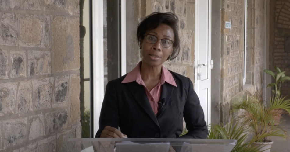 Bernadette Auguste, Senior International Relations Officer at the OECS Commission and Master of Ceremonies.