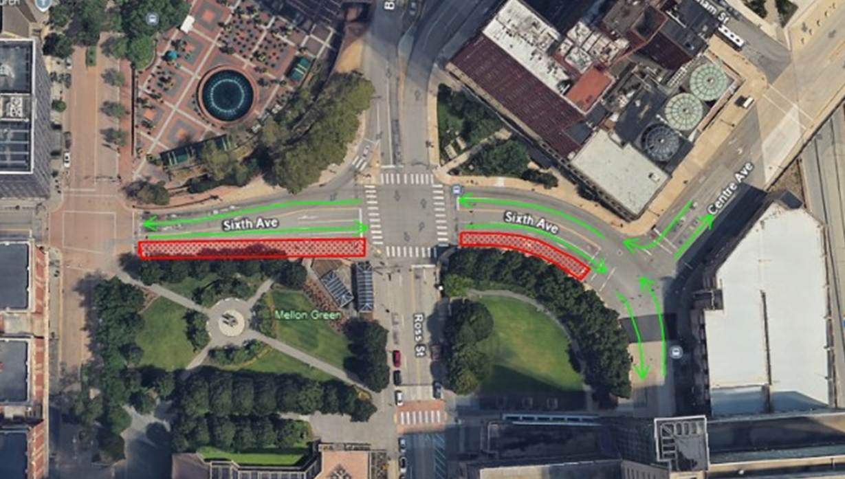 Aerial view of traffic detour for phase two (starting May 20) Aerial view of traffic detour for phase two (starting May 20)