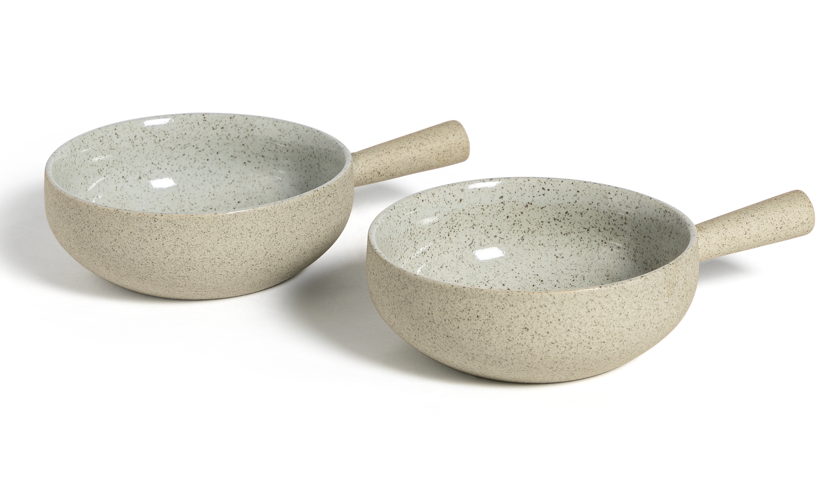 Habitat Mediterranean 2 Piece Stoneware Tapas Dish - Natural, £16