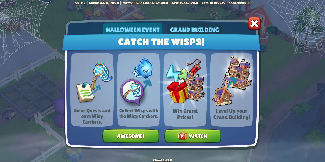 Start Screen | Halloween Event | Sunrise Village