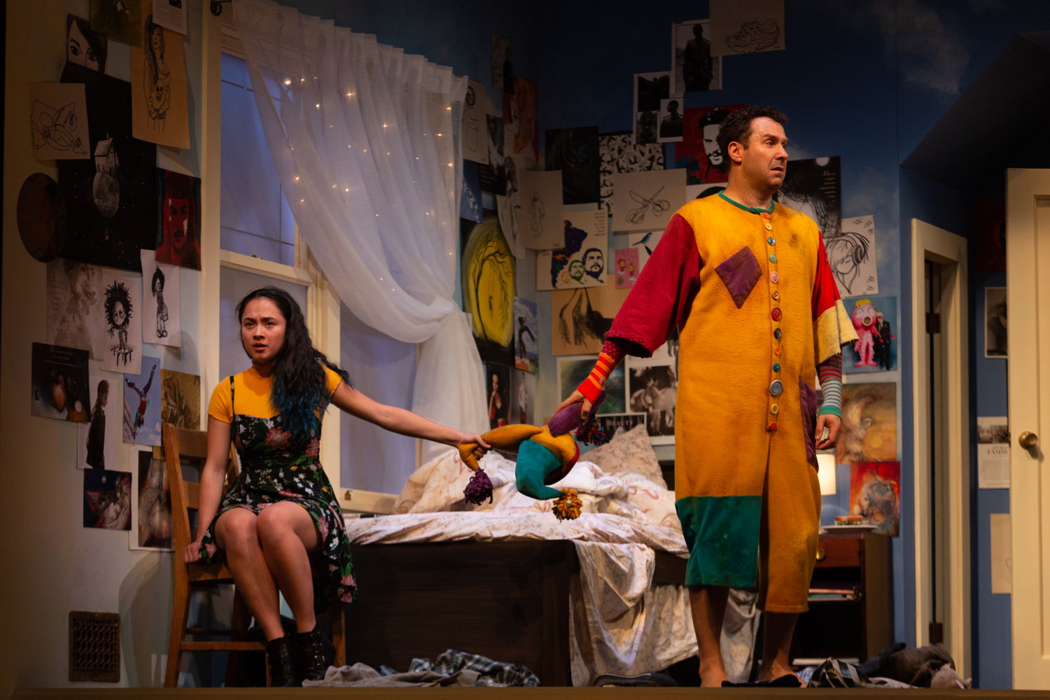 Heidi Damayo (Thai) and Andrew McNee (Mustard) in Mustard by Kat Sandler / Photos by Mark Halliday

October 30 – November 25, 2018
<a href="https://www.belfry.bc.ca/mustard/" rel="nofollow">www.belfry.bc.ca/mustard/</a>
Belfry Theatre, 1291 Gladstone Avenue, Victoria, British Columbia, Canada

A co-production with the Arts Club Theatre, Vancouver

Creative Team
Kat Sandler - Playwright
Stephen Drover - Director
Kevin McAllister - Set Designer
Carmen Alatorre - Costume Designer
Alan Brodie - Lighting Designer
Brian Linds - Sound Designer
Jan Hodgson - Stage Manager
Jennifer Swan - Assistant Stage Manager
Ranleigh Starling - Assistant Lighting Designer
