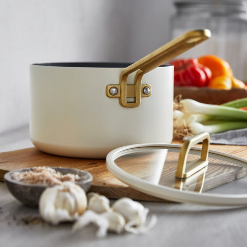 GreenPan™ Stanley Tucci™ Ceramic Nonstick 20cm/3.78L Saucepan with Lid, Carrara White - €189 GreenPan™ Stanley Tucci™ Ceramic Nonstick 20cm/3.78L Saucepan with Lid, Carrara White - €189