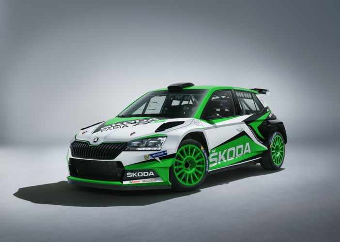 The new generation ŠKODA FABIA R5 rally car features performance and reliability improvements features. Design updates include new headlights design and an even more distinctive front.
