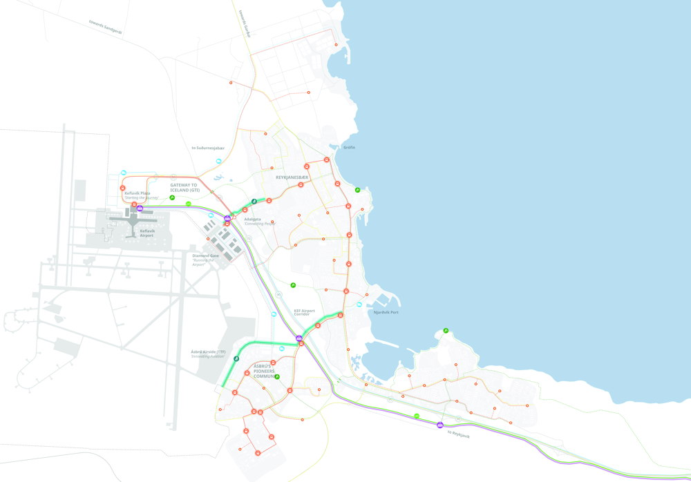 Keflavik Airport Area_Team KCAP_©MIC-KCAP_An integrated system of Public Transport, Vehicle Circulation and Active Mobility within the Airport Area