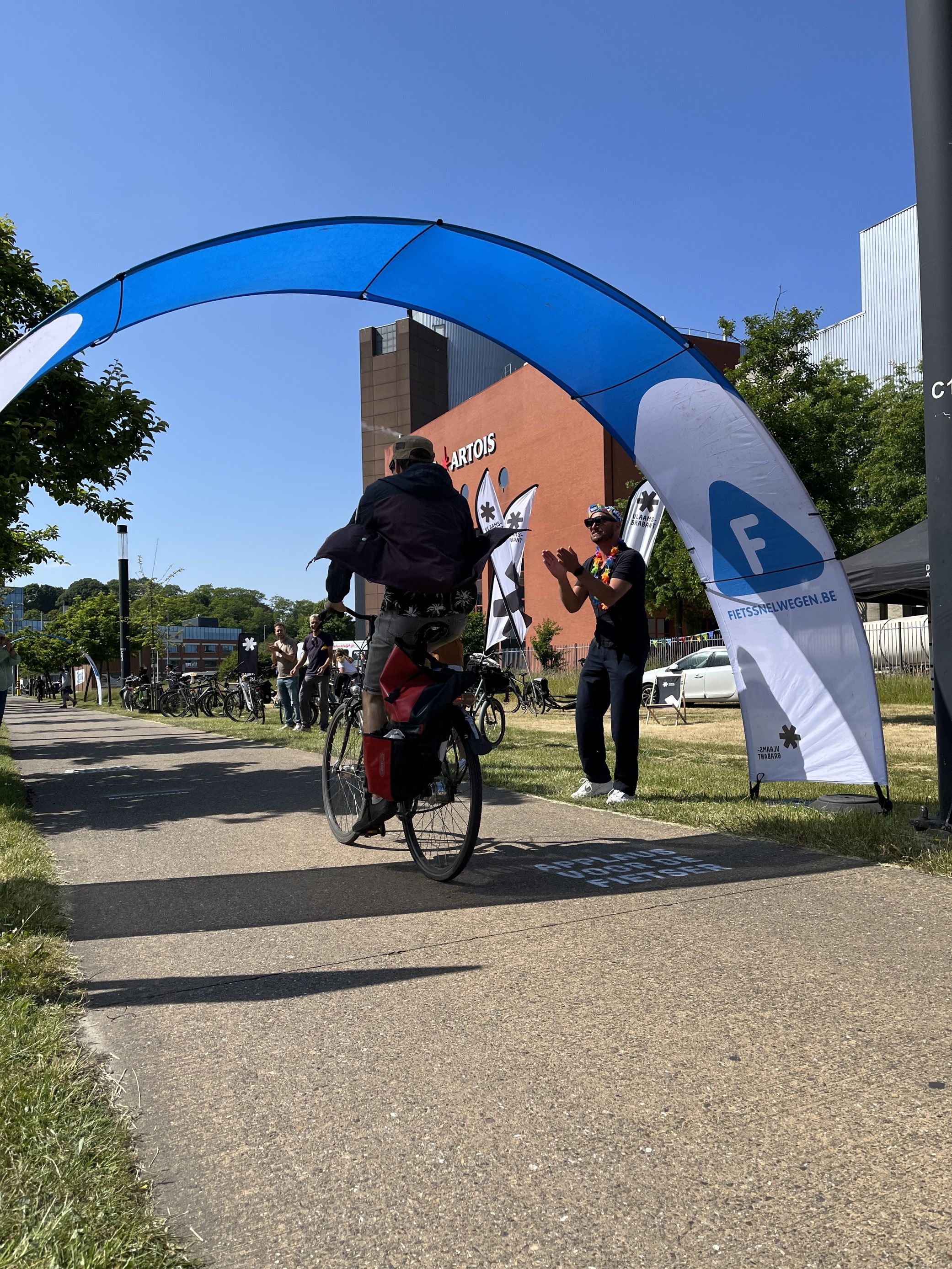 Gebruikers van de fietssnelweg in Leuven kregen applaus