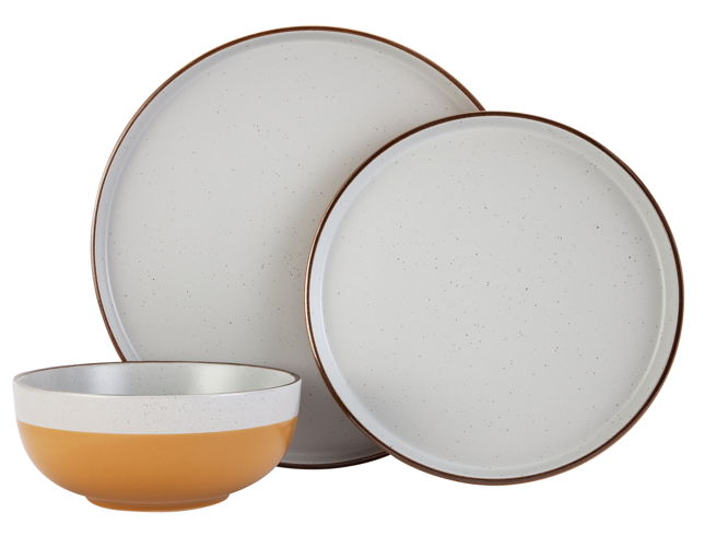 Habitat Mustard Speckle Dinner Set 12 pc, £42