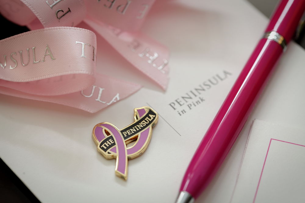 Peninsula in Pink pins and pens are available for sale. Proceeds of which are donated to the Philippine Foundation for Breast Care, the hotel's chosen foundation