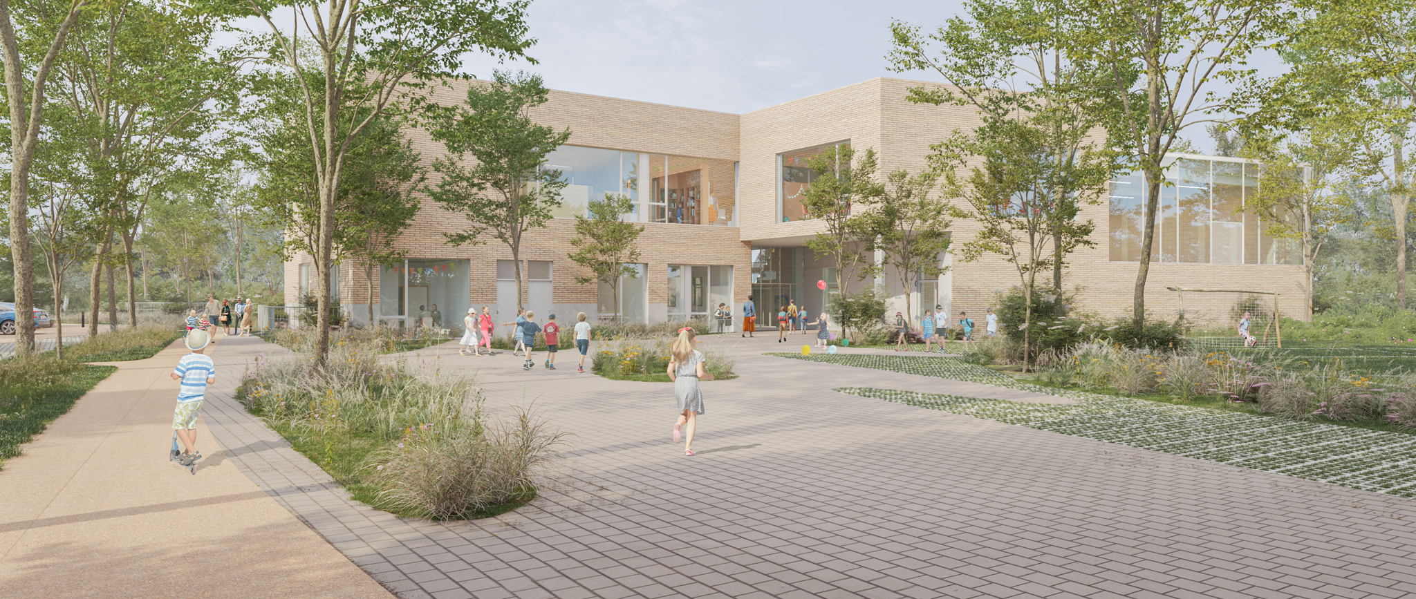 Persuitnodiging: GO! Basisschool Reynaert en GO! Middenschool Stapsteen Reynaert Kruibeke leggen samen met schepen Anke Heyrman eerste steen van nieuwe schoolgebouw