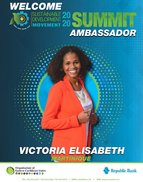 Victoria ELISABETH, Ambassadrice OECS SDM en Martinique