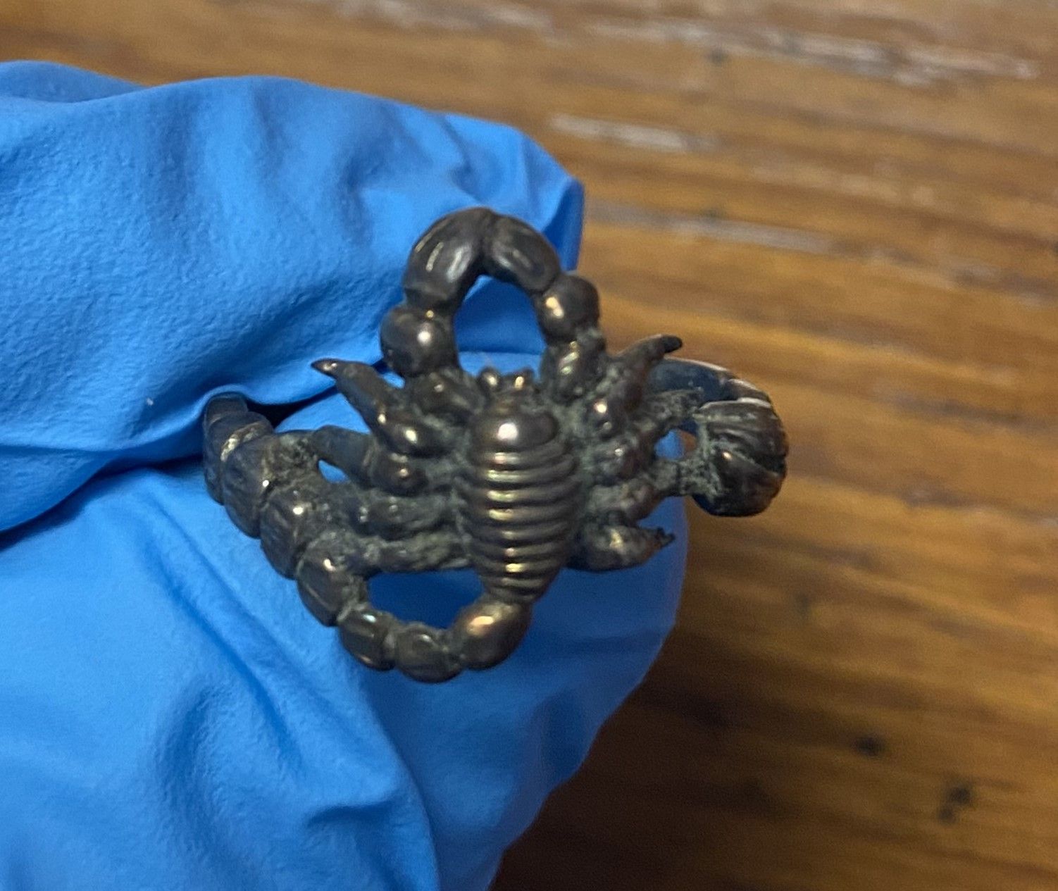 Photo of scorpion ring found on victim at time of discovery