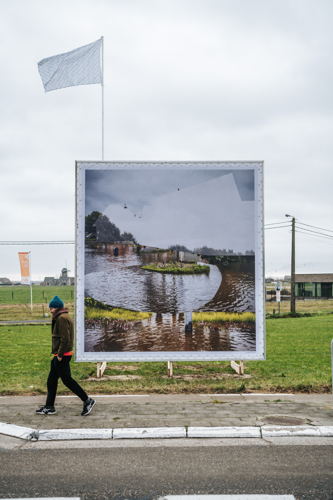 Kunst aan de Maas.
Olivier Goethals, Rijksweg Elen.
Foto © Boumediene Belbachir