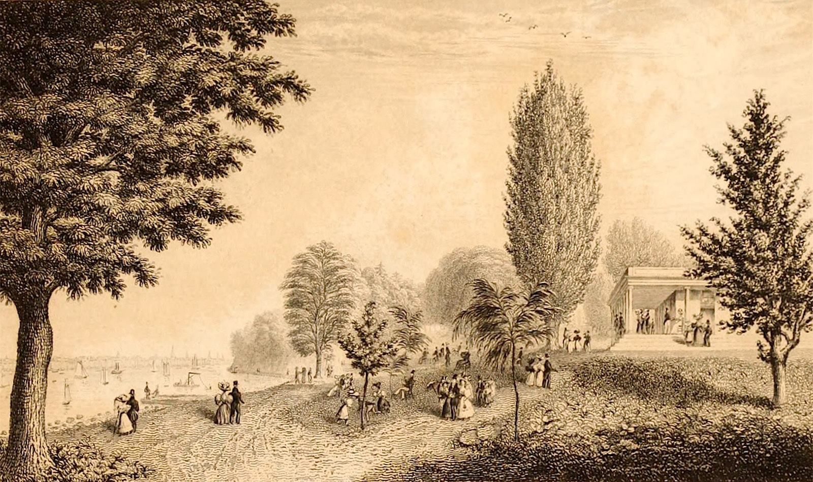 Elysian Fields, Hoboken. Crédito: Archibald L. Dick_
