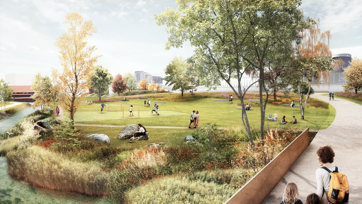Sportvelden kap Schijnvallei ©Ontwerpteam Ringpark Het Schijn
