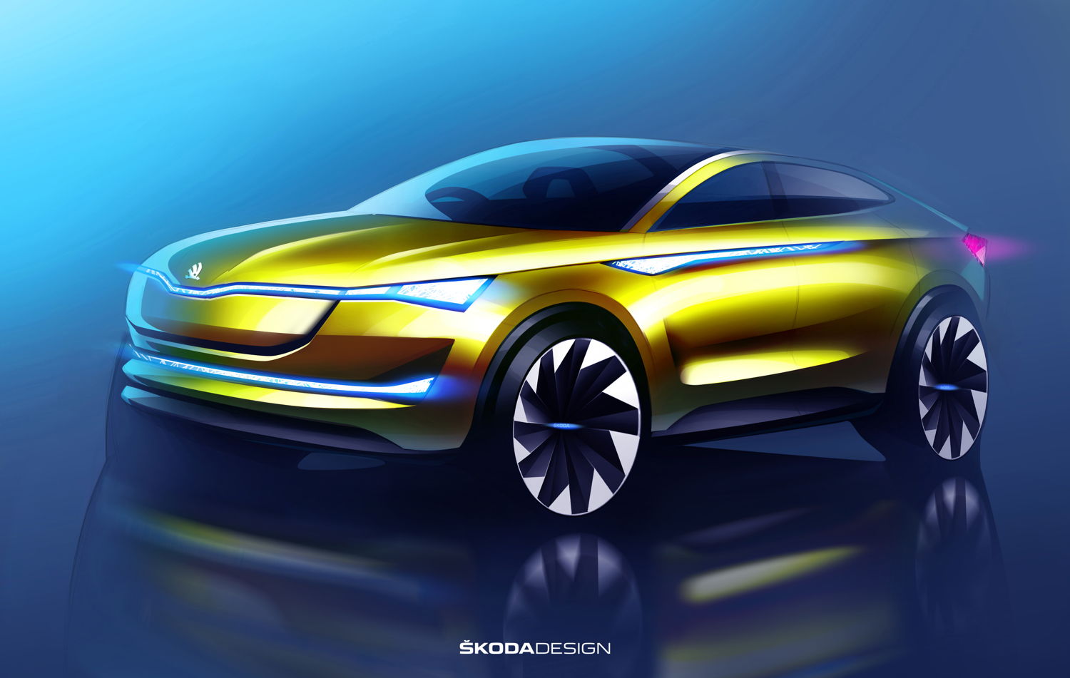 The VISION E is the first purely electric ŠKODA concept car. It can drive autonomously at level 3 and sets connectivity benchmarks.