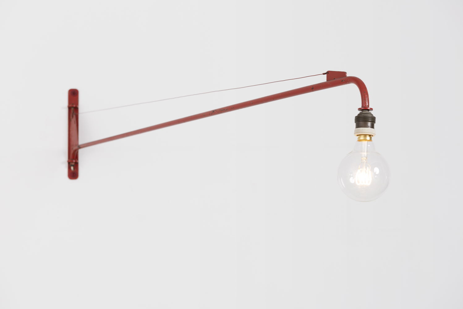 Swing-jib lamp, ca. 1950 by Jean Prouvé at Galerie Patrick Seguin. Image courtesy of Galerie Patrick Seguin