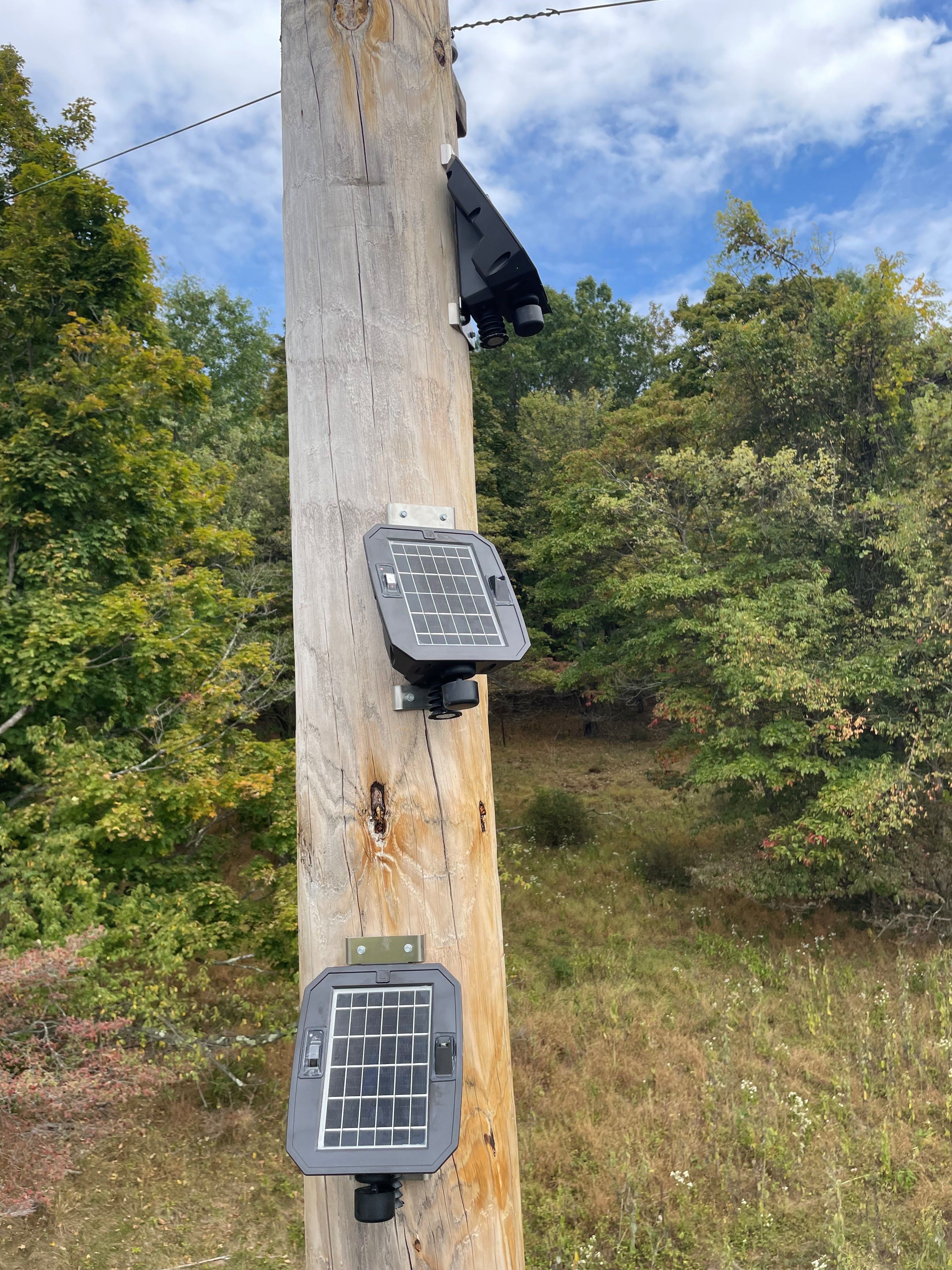 Pictured is a Gridware weather station that was installed on a pole in North Park for wind speed monitoring