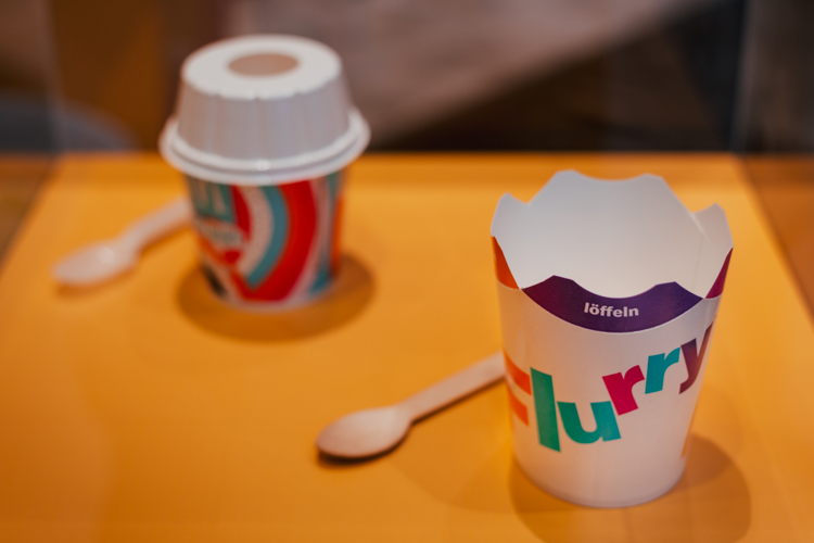 McDonald's new McFlurry four flap packaging