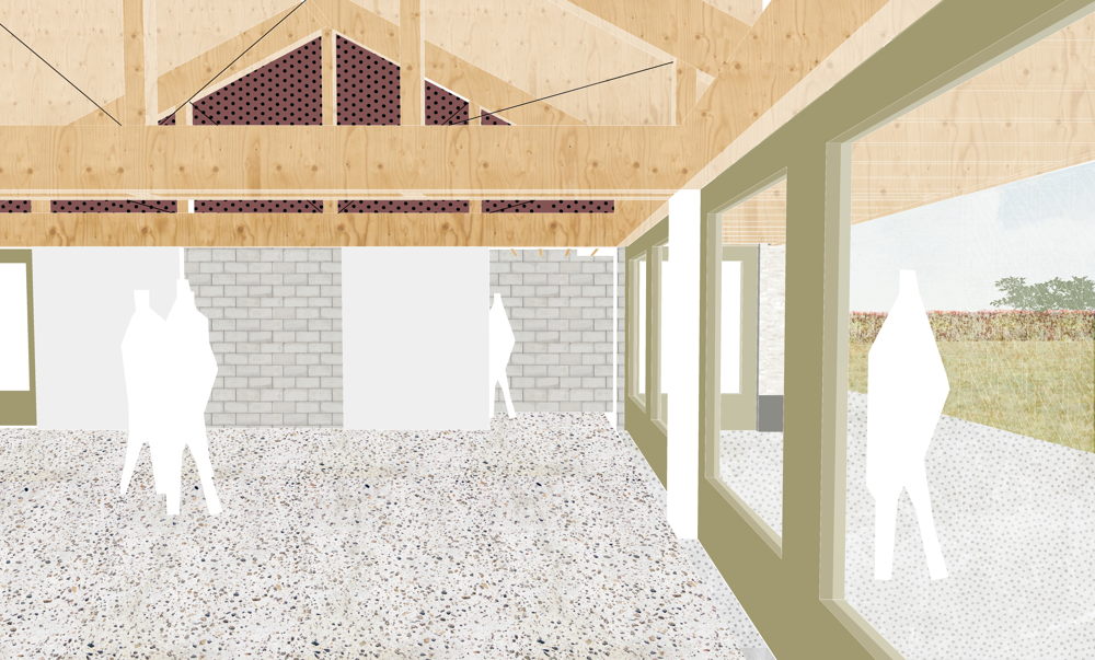Simulatiebeeld 2 jeugdkamer Park Groot Schijn - ©BULK architecten