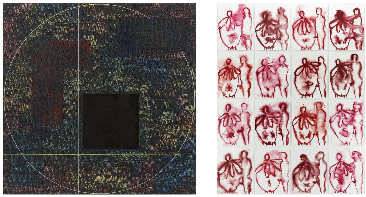 Jack Whitten, ‘Psychic Intersection III,’ 1980 / Louise Bourgeois, ‘The Family,’ 2008 Jack Whitten, ‘Psychic Intersection III,’ 1980 / Louise Bourgeois, ‘The Family,’ 2008