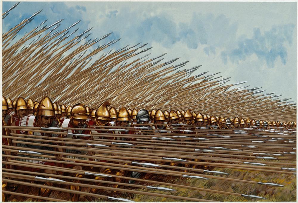 Macedonian Phalanx of Alexander the Great (late 4th century BC). AKG309259 © akg-images / Peter Connolly
