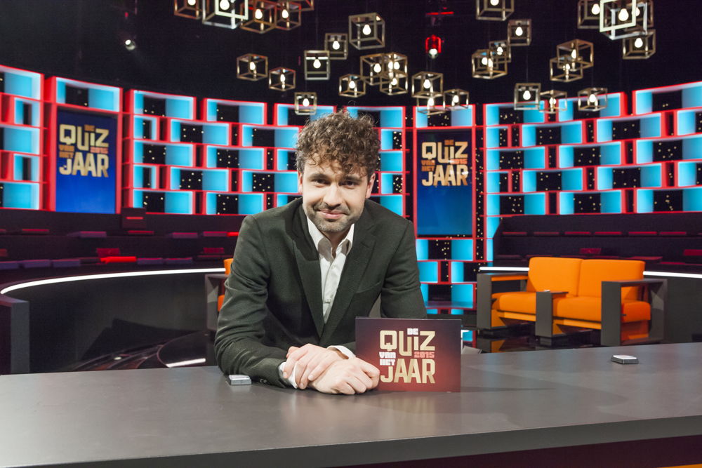 Thomas Vanderveken in De quiz van het jaar.
(c) VRT
