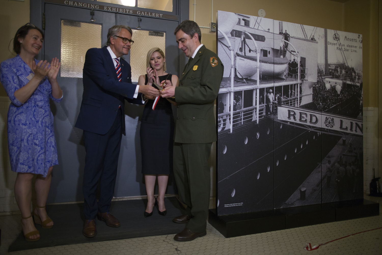 Opening Via Antwerp van Red Star Line Museum op Ellis Island (c) Robert Caplin 